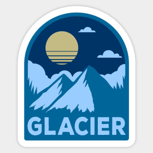 glacier national park retro Sticker